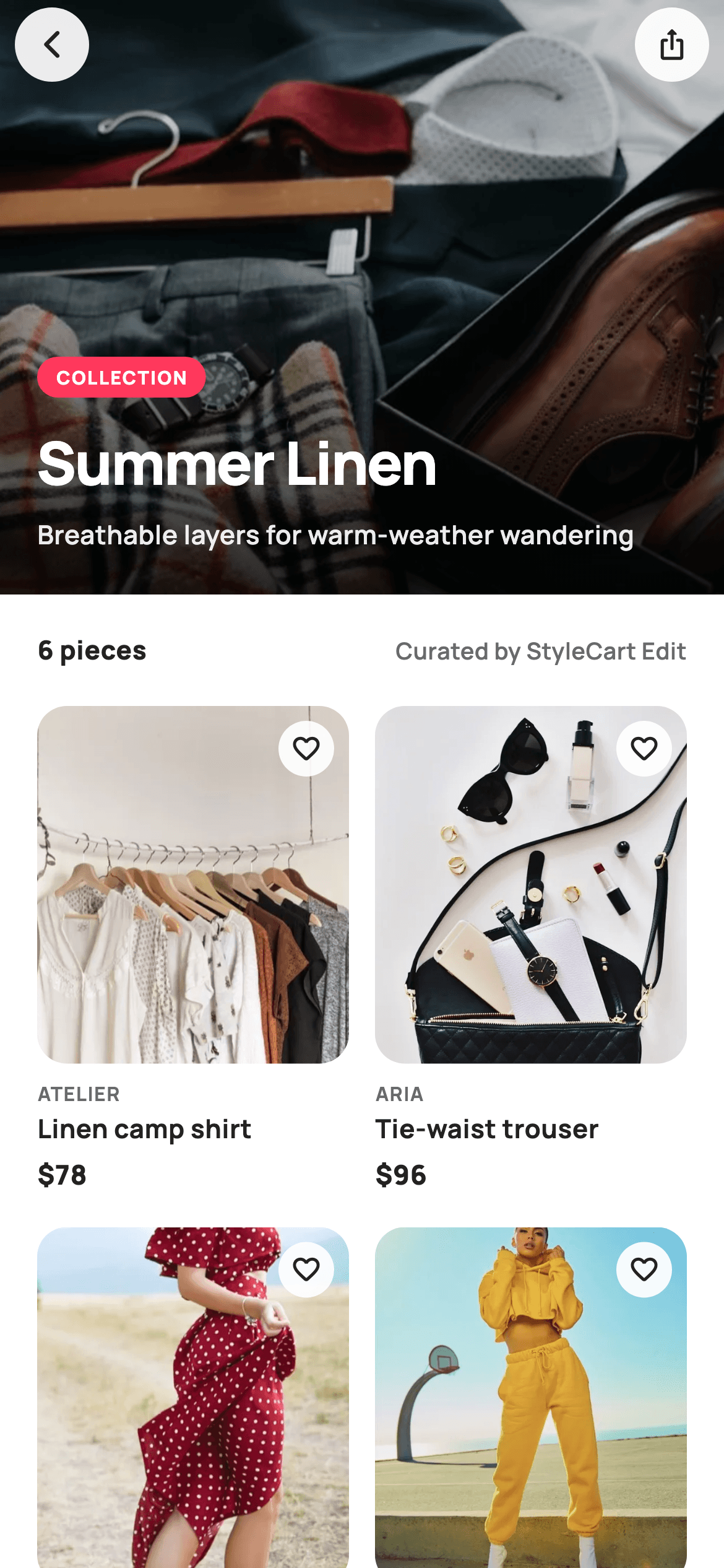 Collection — E-commerce Flutter screen