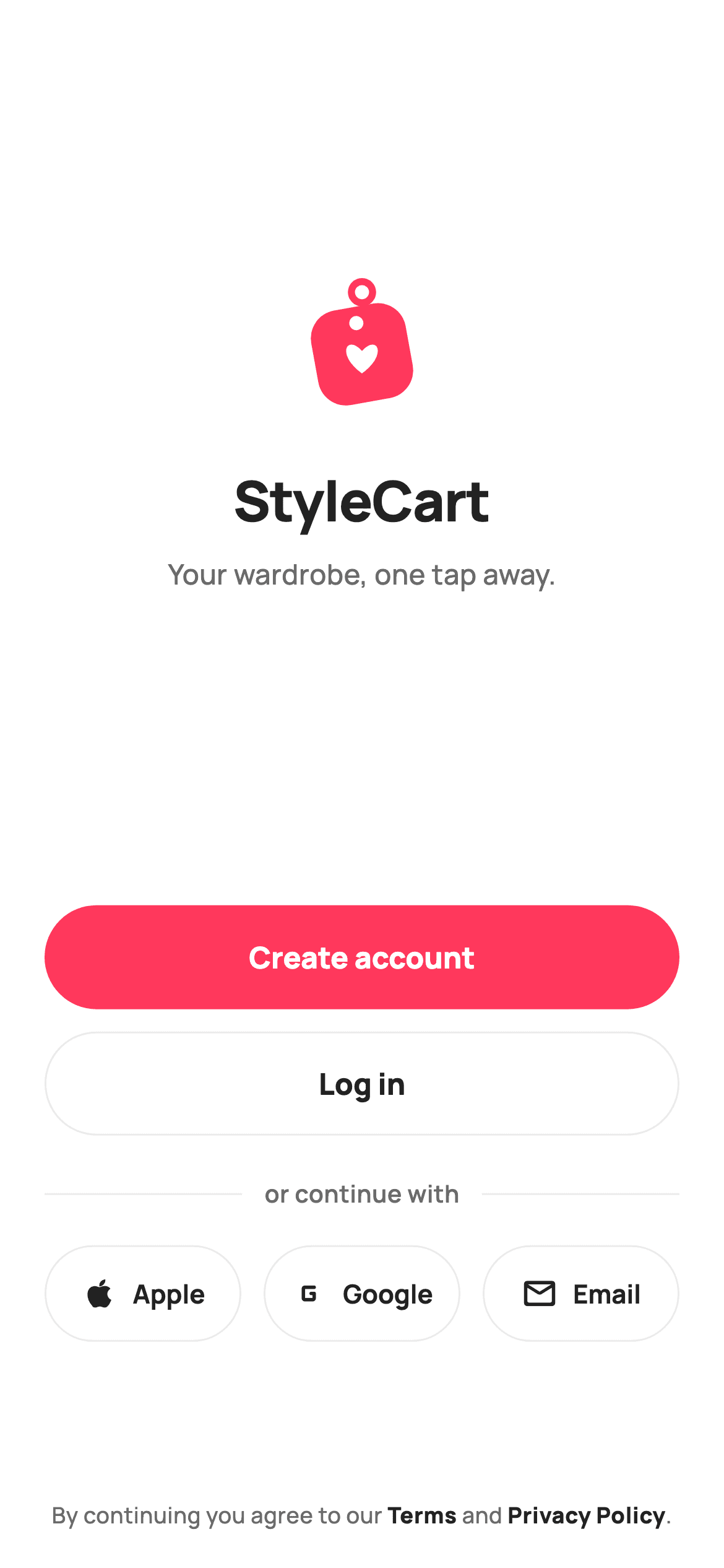 Get Started — E-commerce Flutter screen