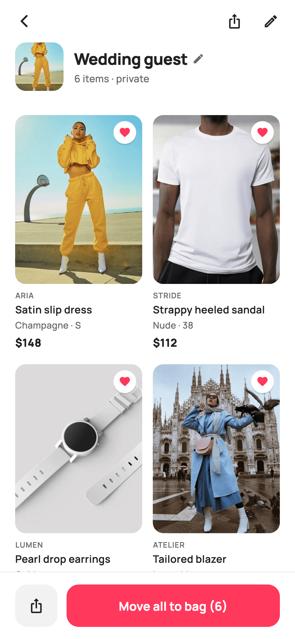 Collection Detail — E-commerce Flutter screen