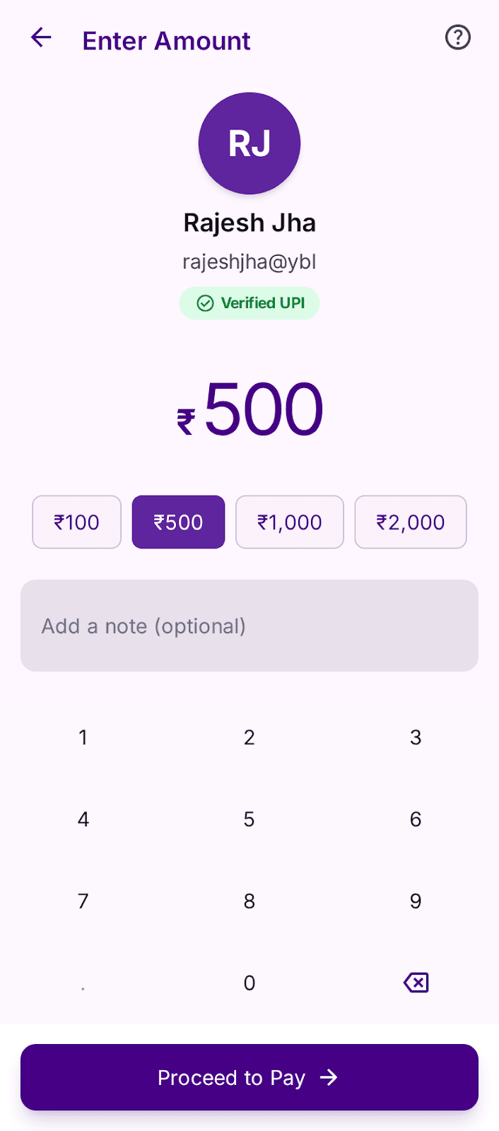 Enter Amount — Finance Flutter UI screen