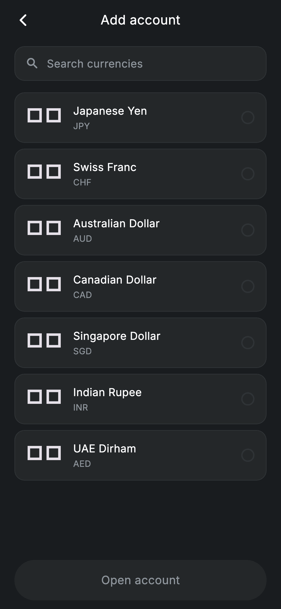 Fintech · Add Account — Fintech Flutter UI screen