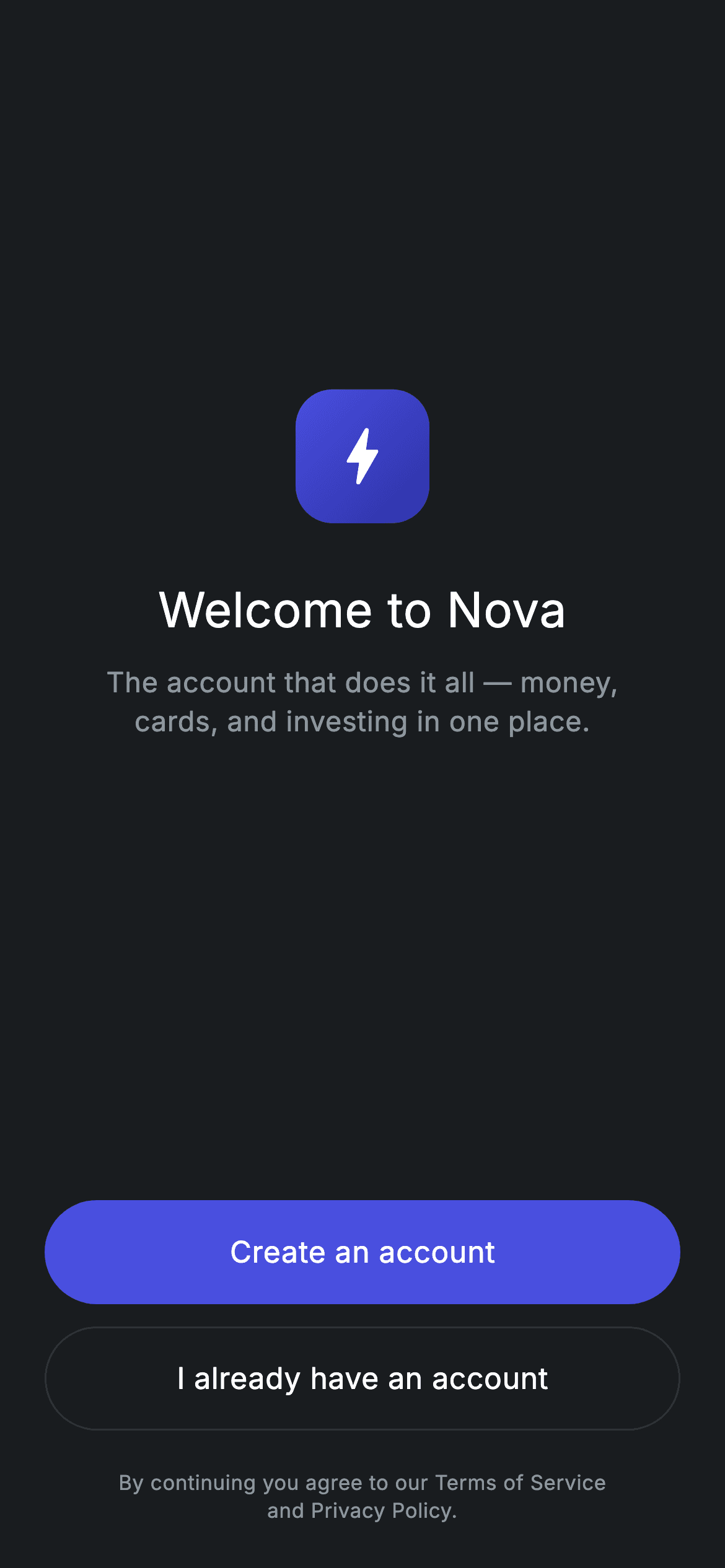 Fintech · Get Started — Fintech Flutter UI screen