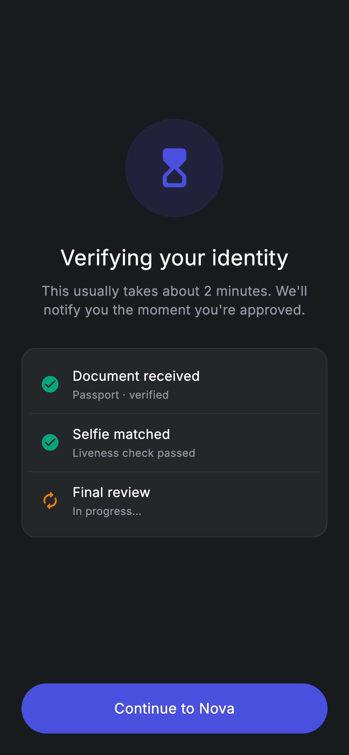 Fintech · KYC Review — Fintech Flutter UI screen