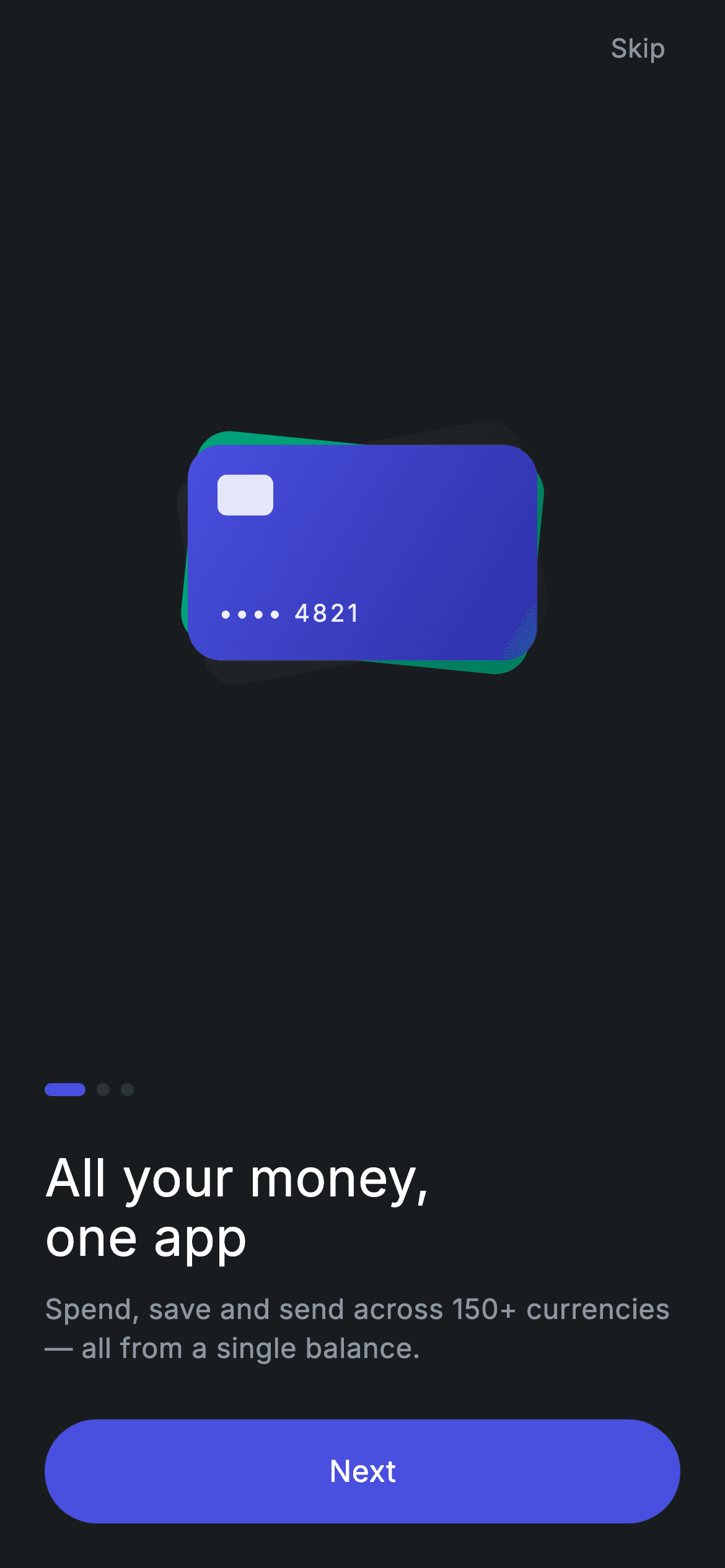Fintech · Onboarding 1 — Fintech Flutter UI screen