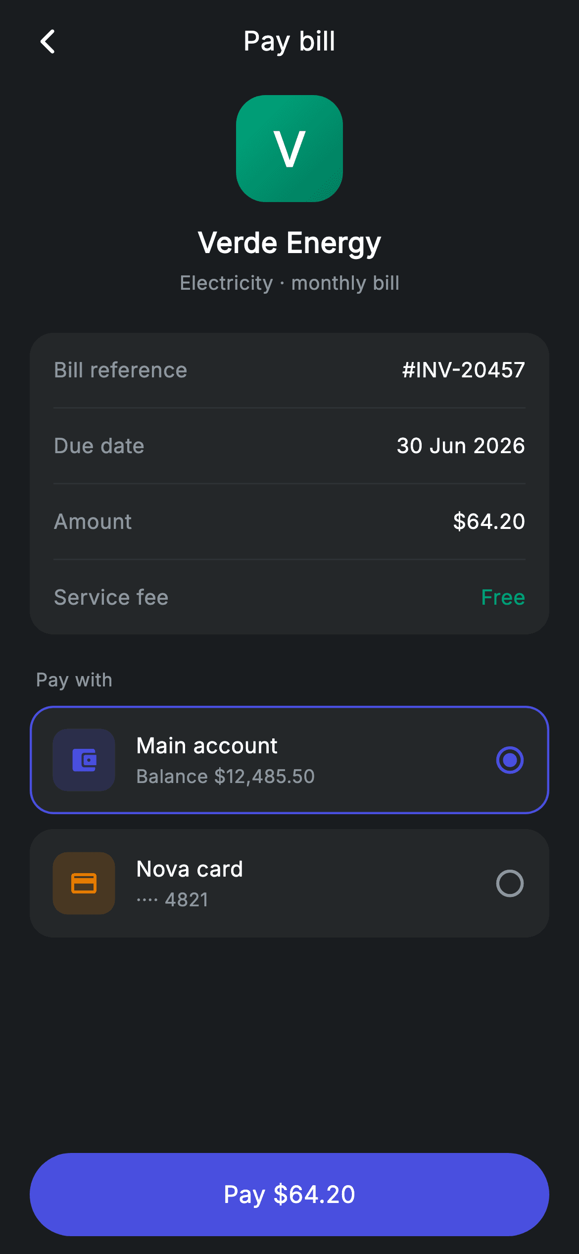 Fintech · Pay Merchant — Fintech Flutter UI screen