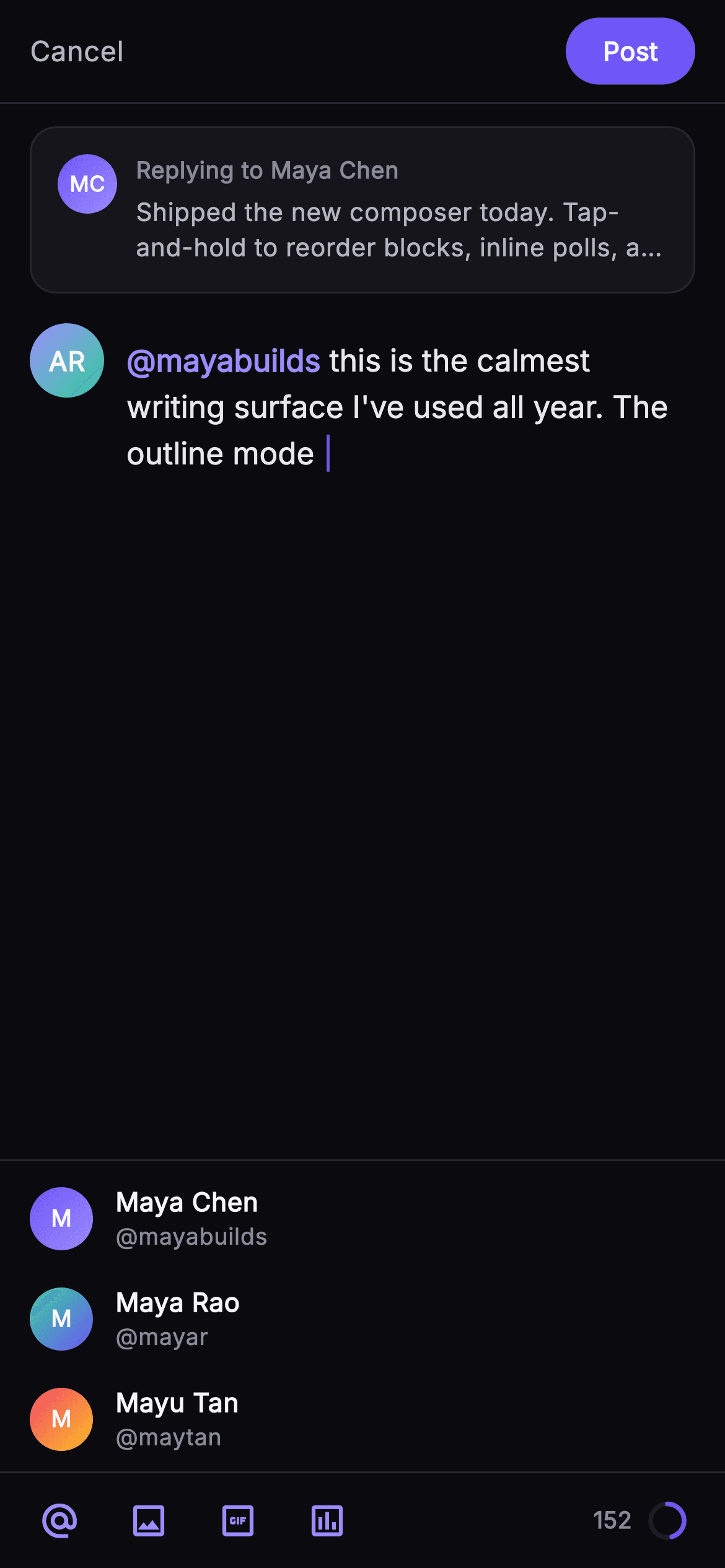 Pulse · Comment Composer — Social Flutter UI screen