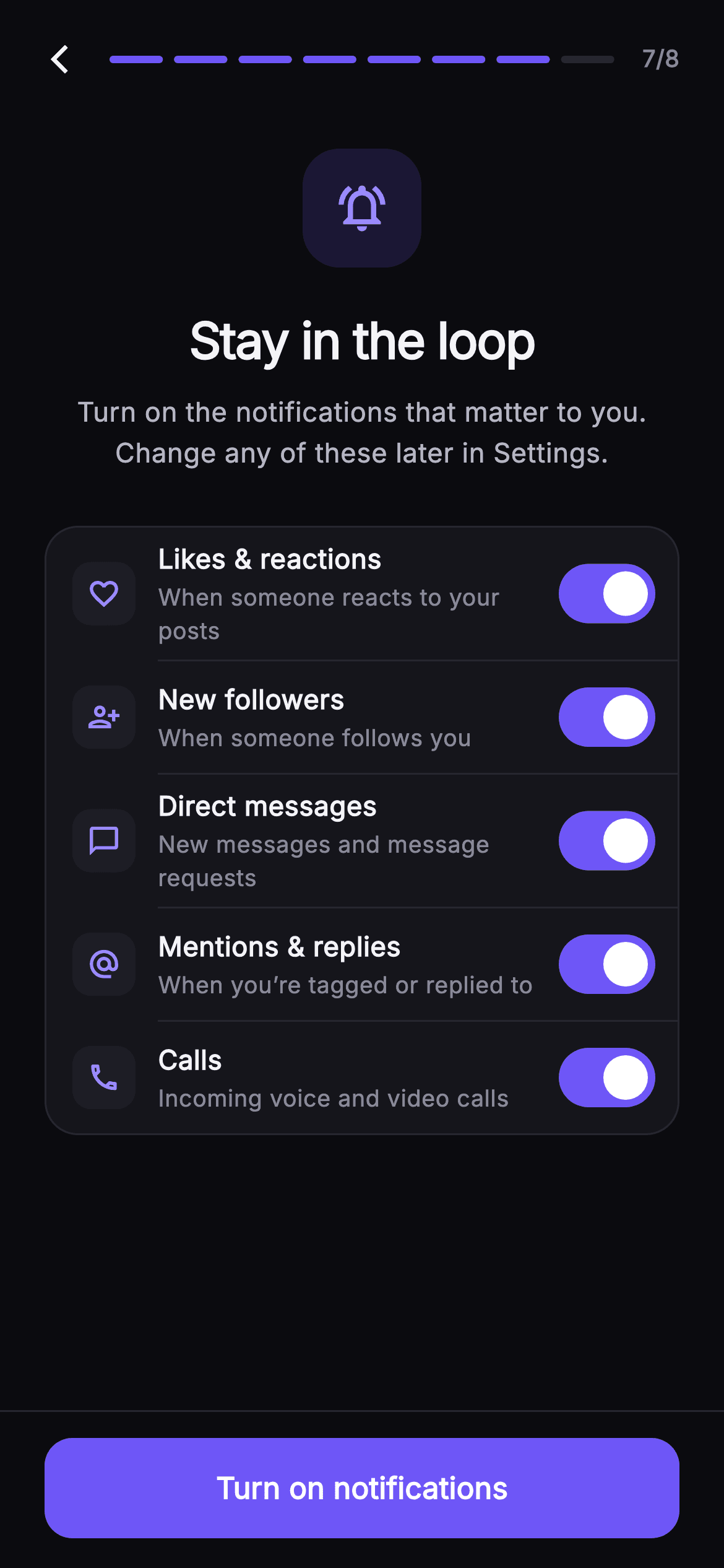 Pulse · Stay Updated — Social Flutter UI screen
