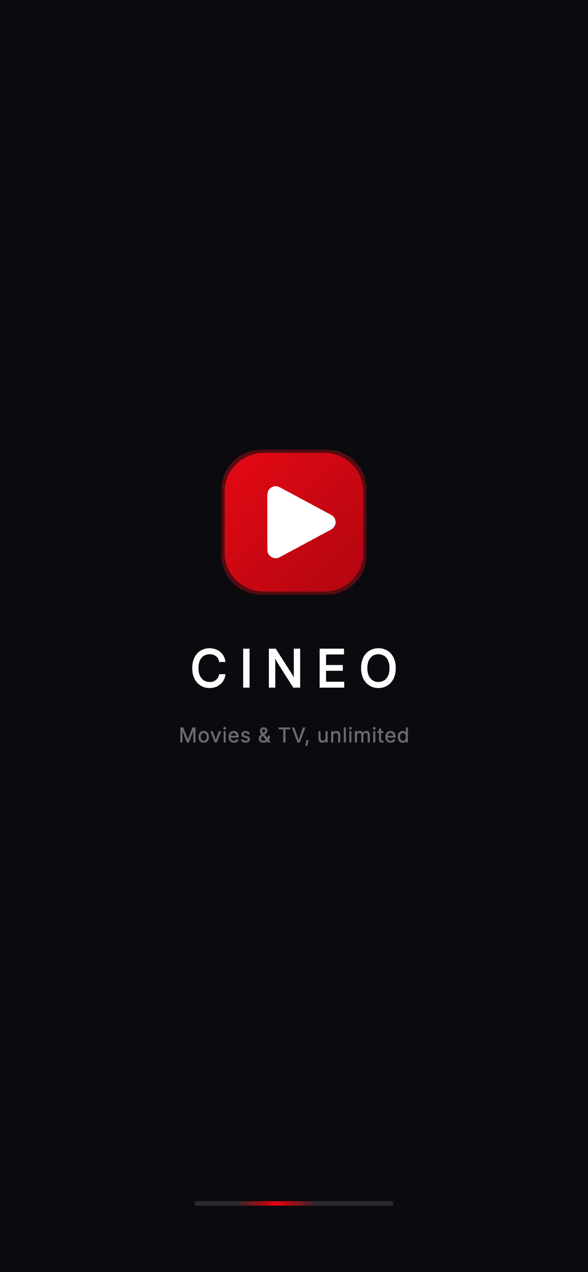 Cineo · Splash — Streaming Flutter screen