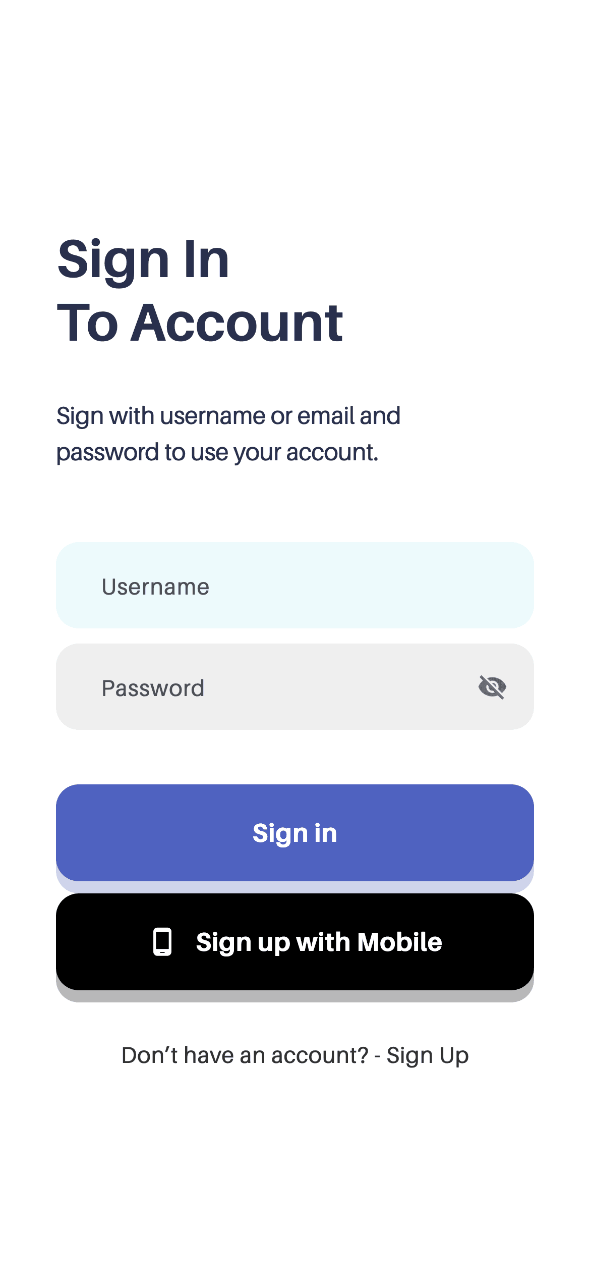 Wallet · Sign In — Authentication Flutter UI screen