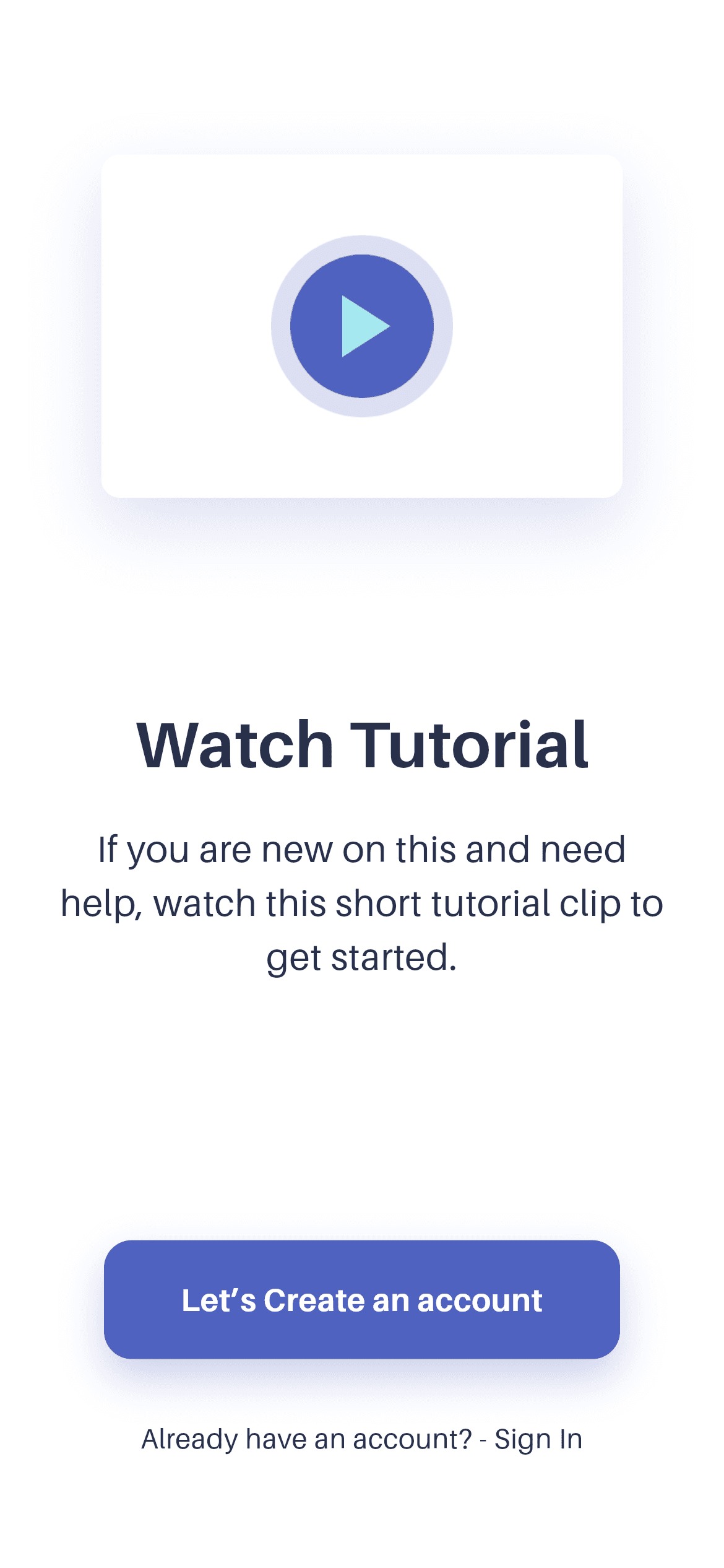 Wallet · Watch Tutorial — Onboarding Flutter screen